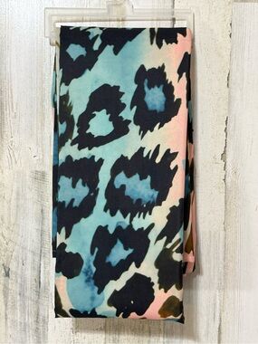 Society6 Aqua, Pink & Black Leopard Shower Curtain